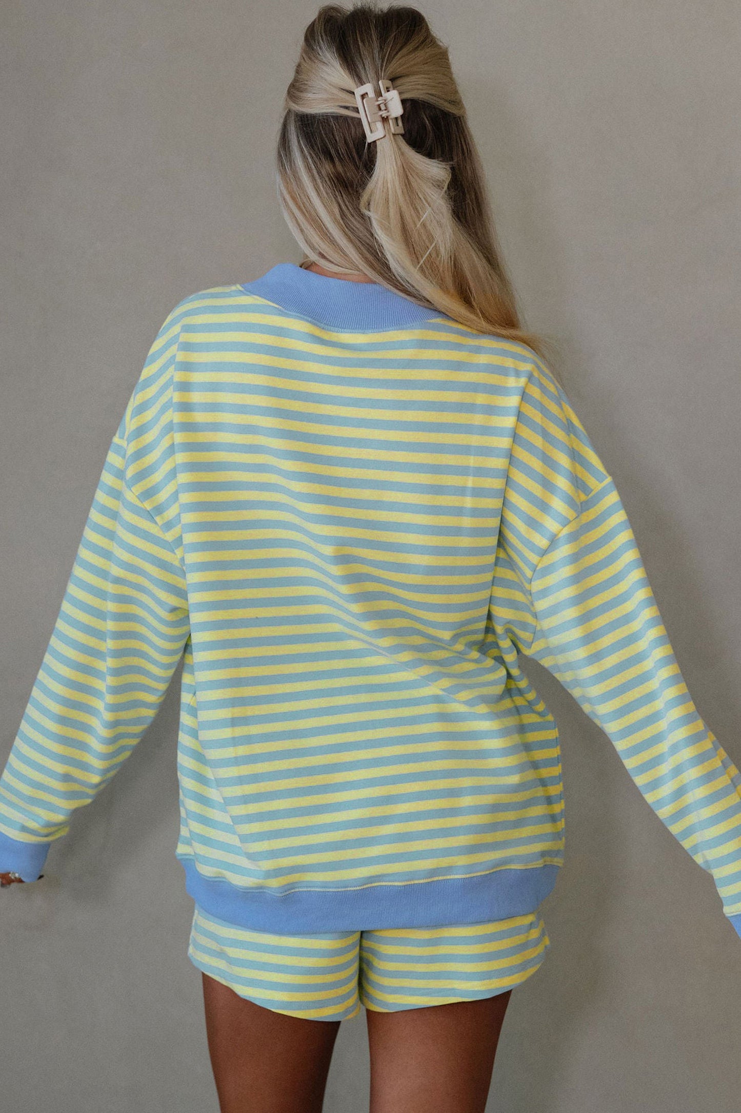 Yellow Striped 2pcs Set